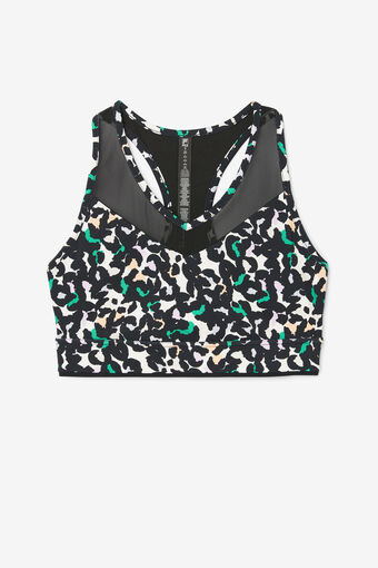 UPLIFT RACERBACK BRA TOP/BLKANIMAL/1XLarge