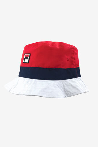 COLOR BLOCK BUCKET HAT/PEAC/CHINESE RED/1 Size
