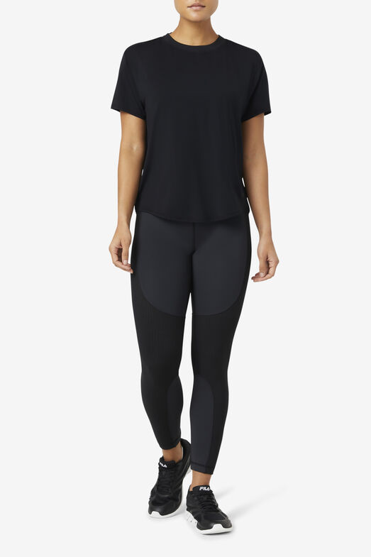 FORZA TEXTURE LONG LEGGING/BLACK/Extra large