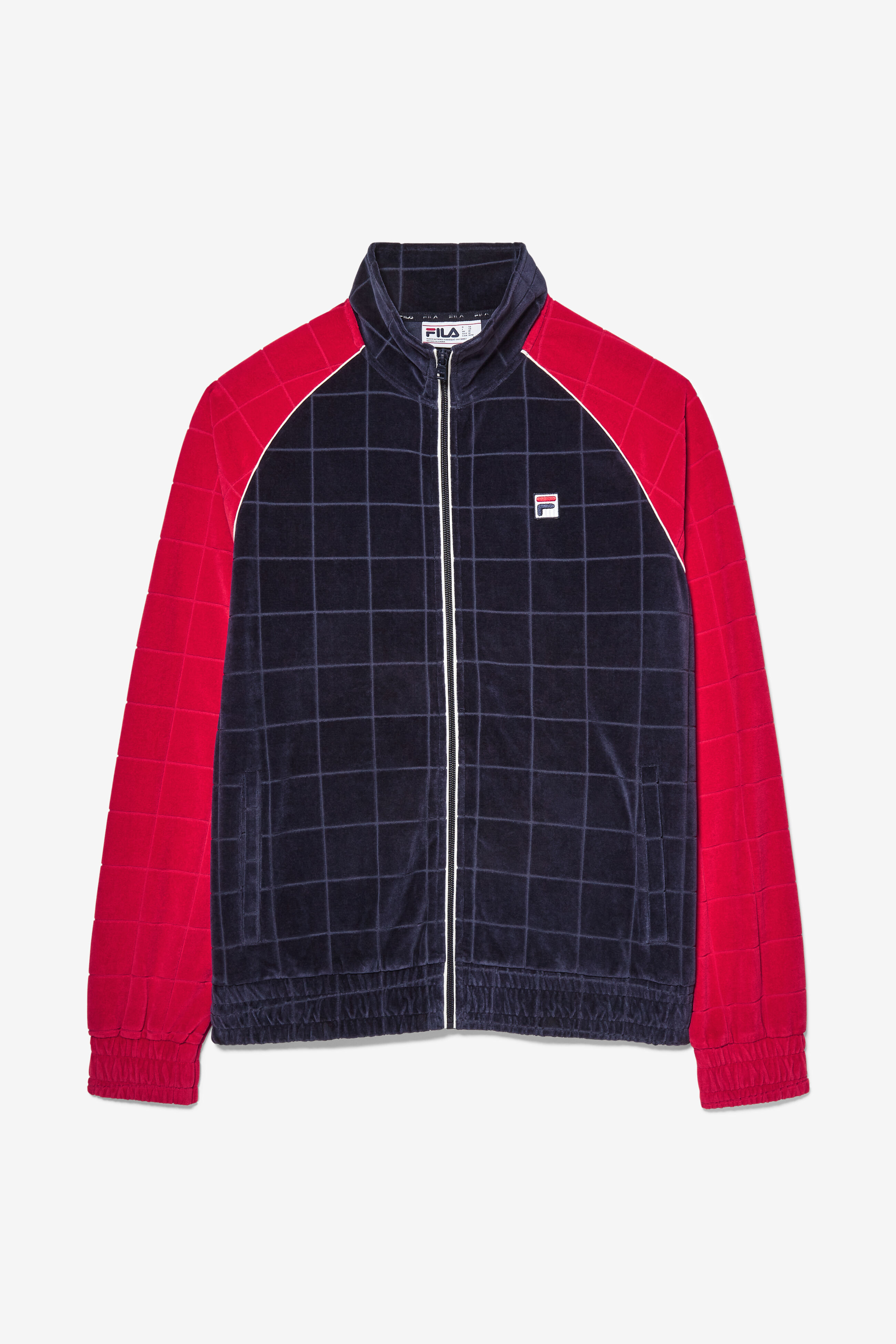 Ivy League Debossed Check Velour Jacket