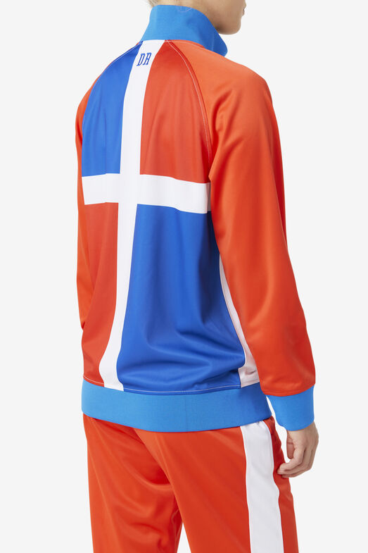 DOMINICAN REPUBLIC TRACK JACKET/FRED/WHT/PBLU/Large