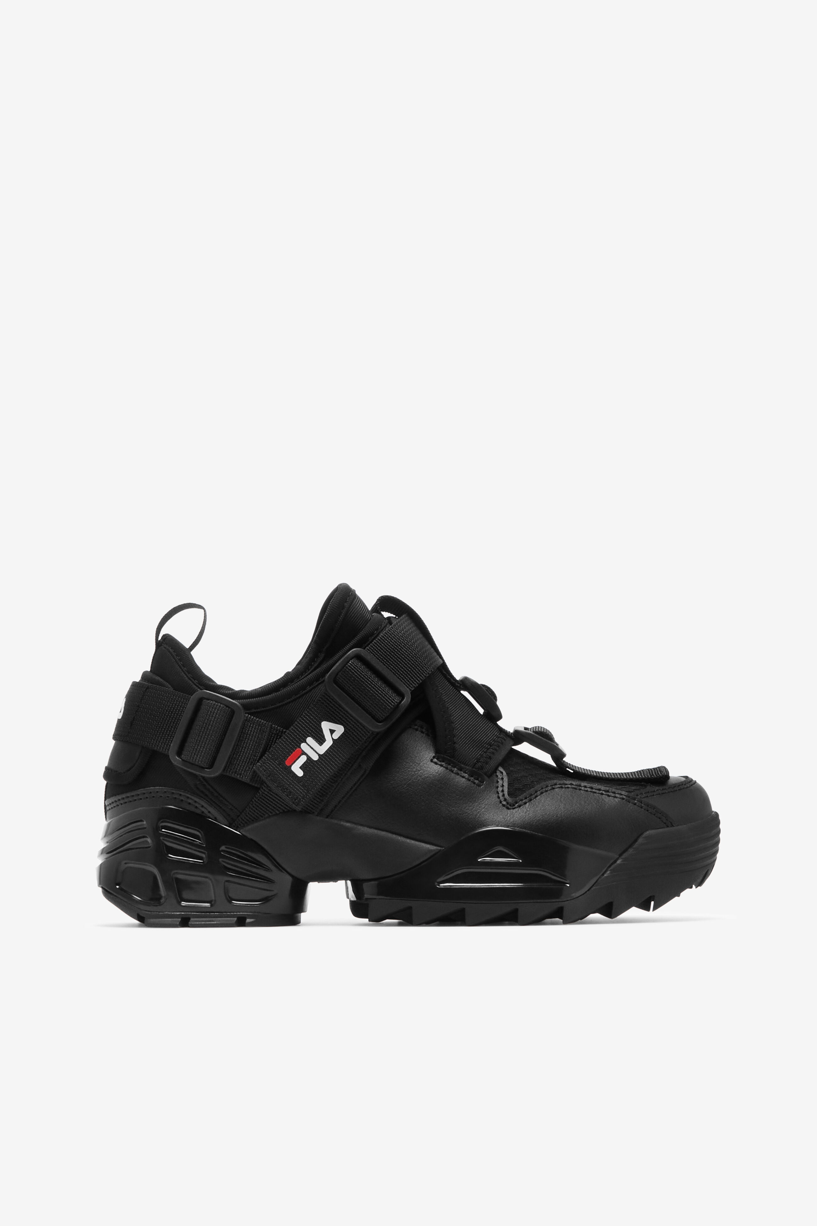 Black platform filas hot sale