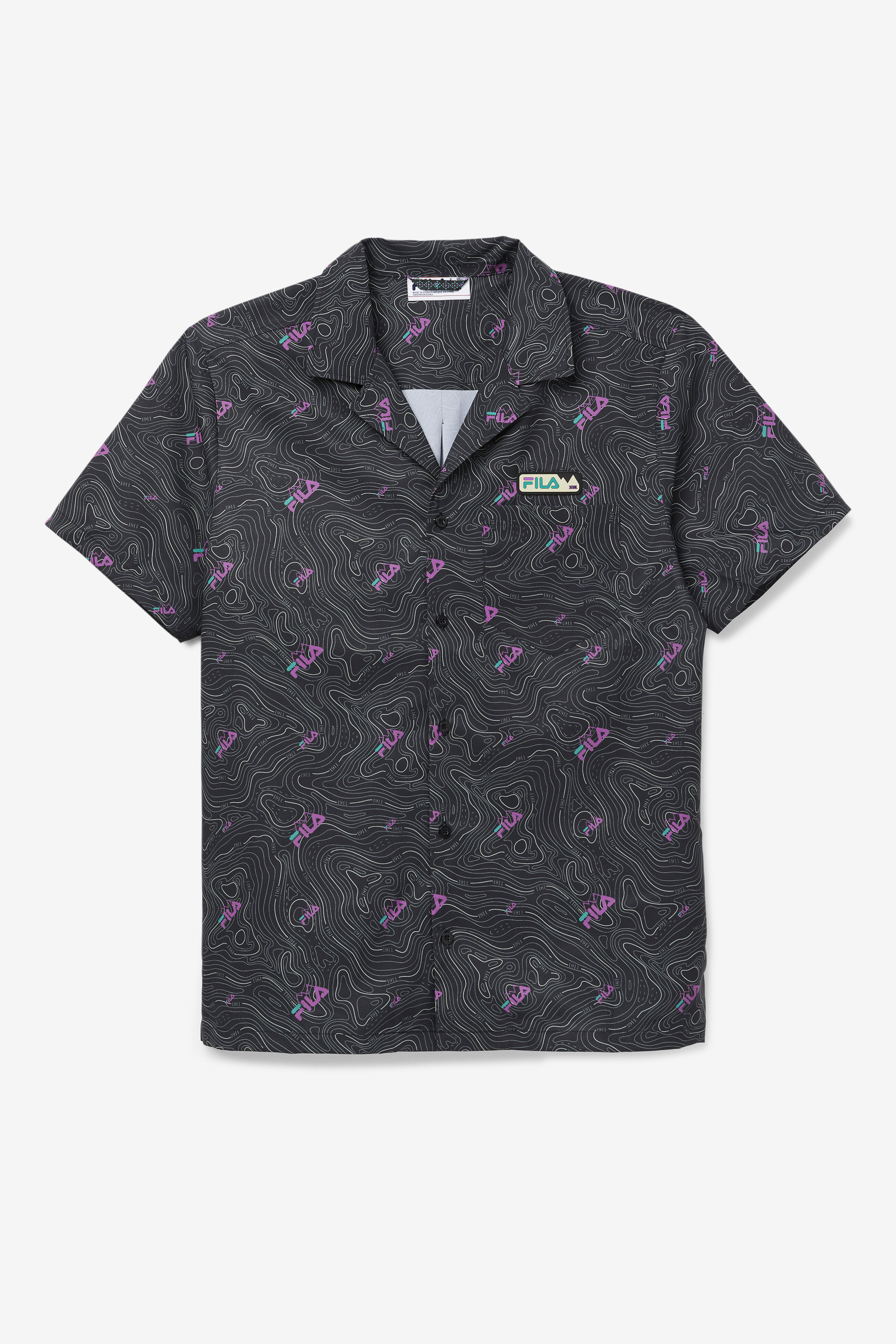 Fila button up shirt top
