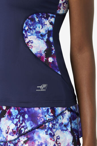 PICKLEBALL HALTER TANK/NAVY/NVYP/Small