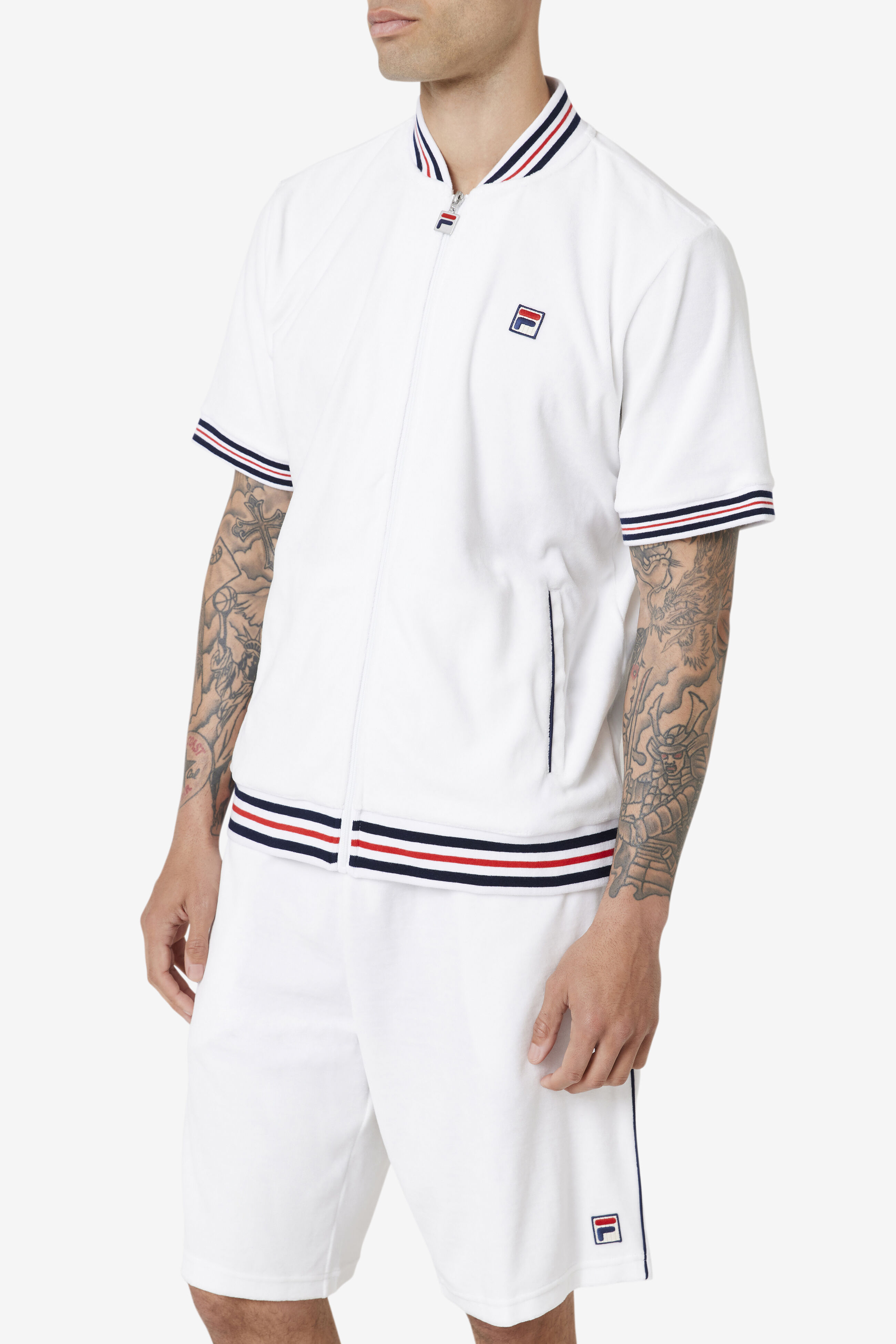 Fila velour on sale short set