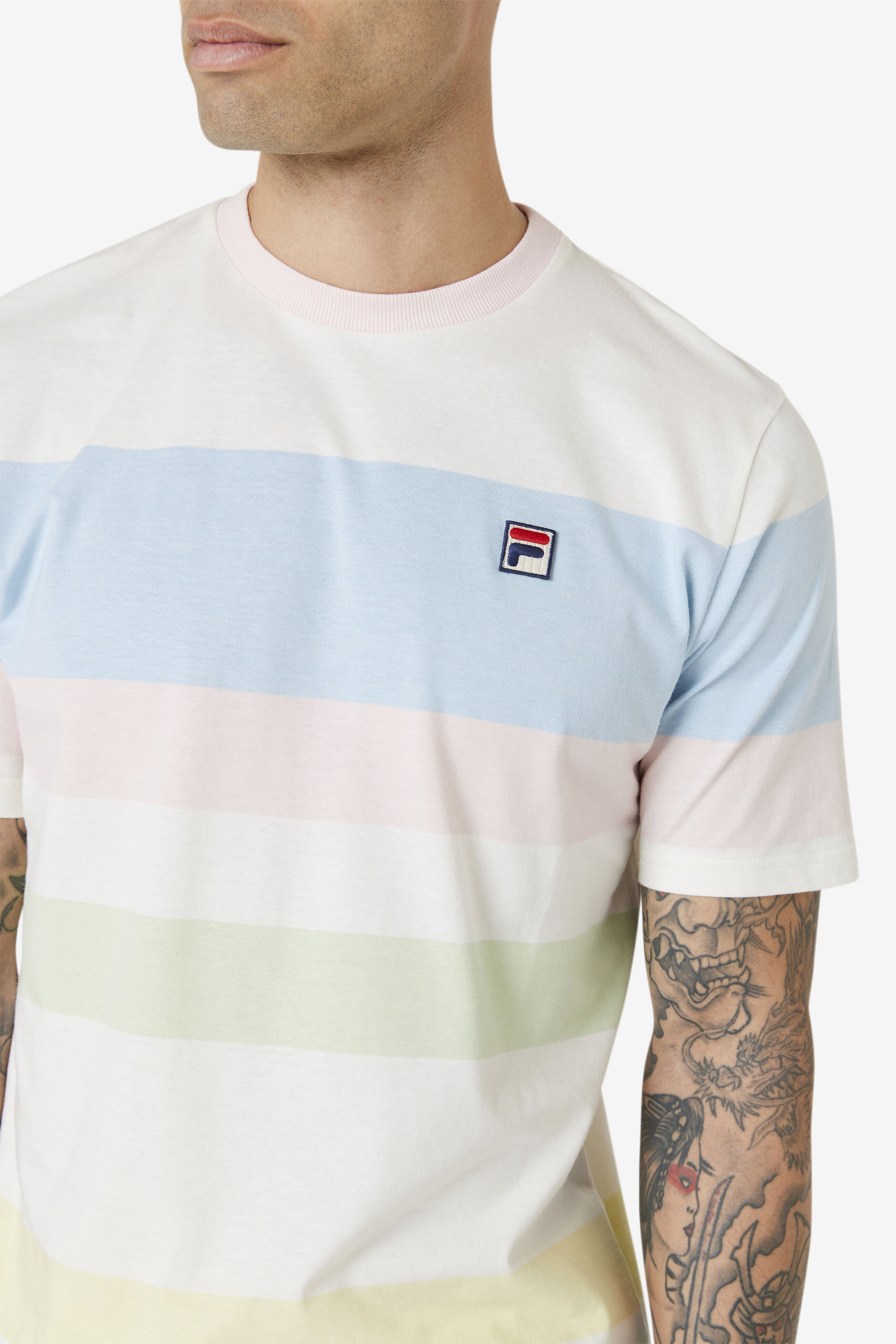 Slitter Crew Neck Tee Shirt Fila