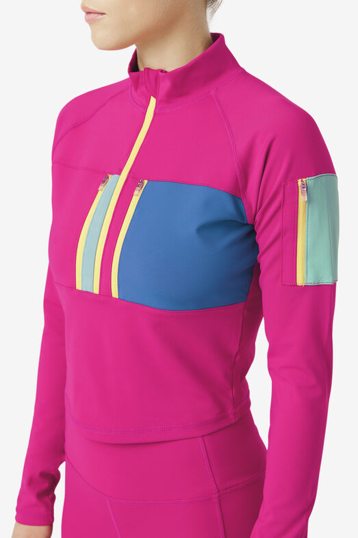 TEAGANNE PERFORMANCE HALF ZIP