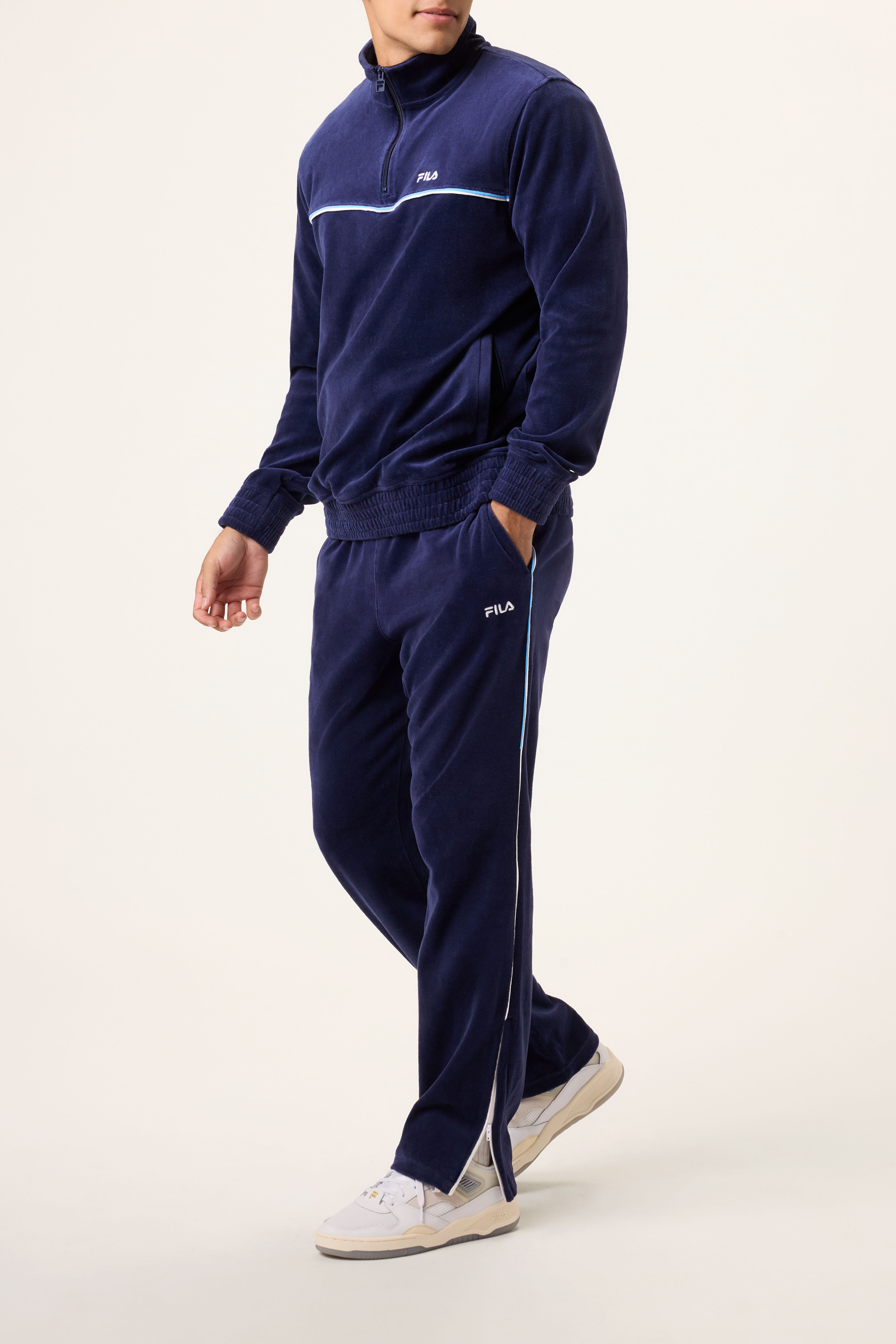 Fila tape velour track pants shop