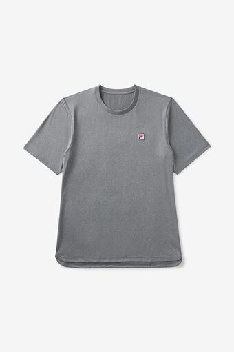SCALLOP HEM HEATHER CREW