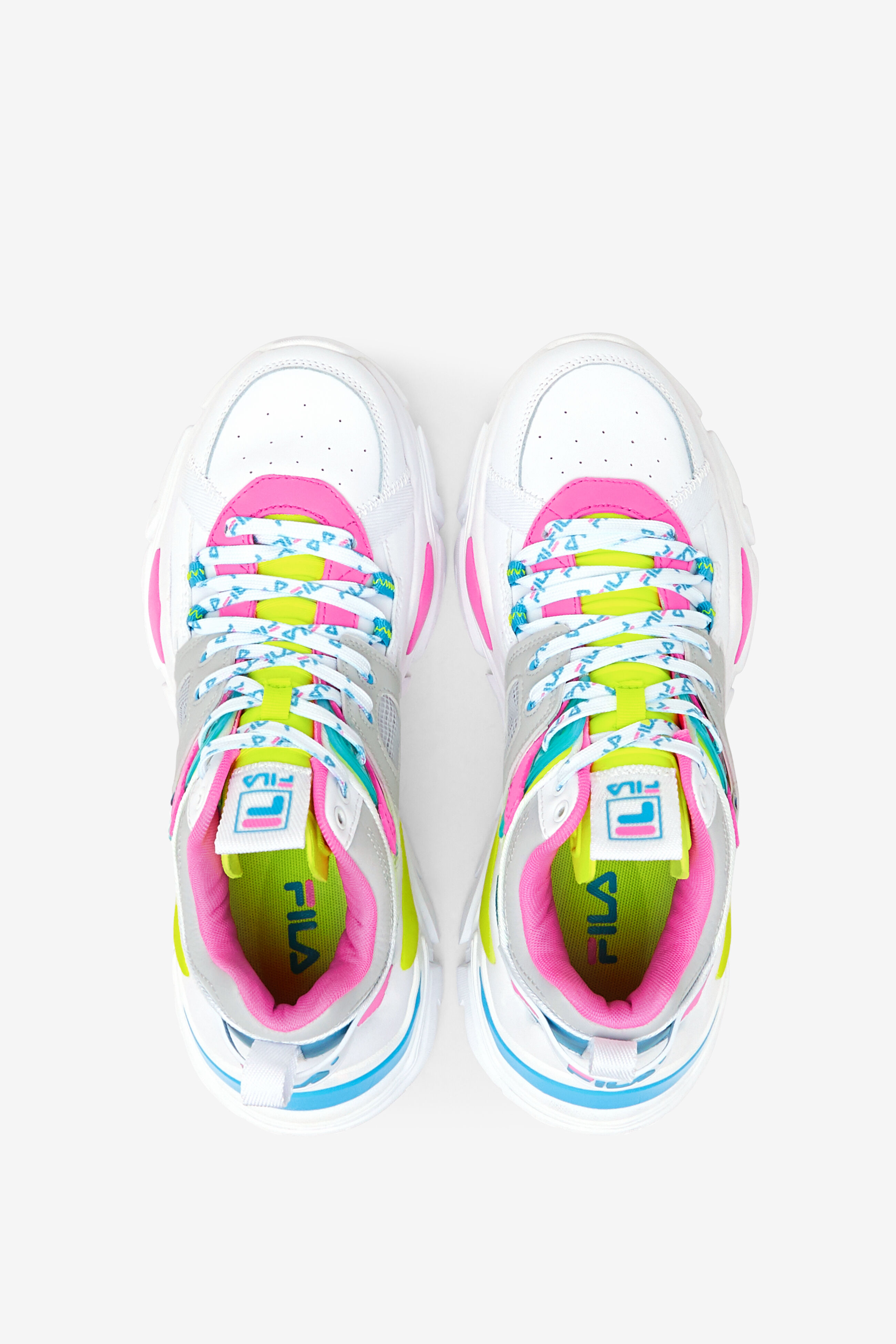 Women s Cage Mid Mixed Media Sneakers Lifestyle Fila