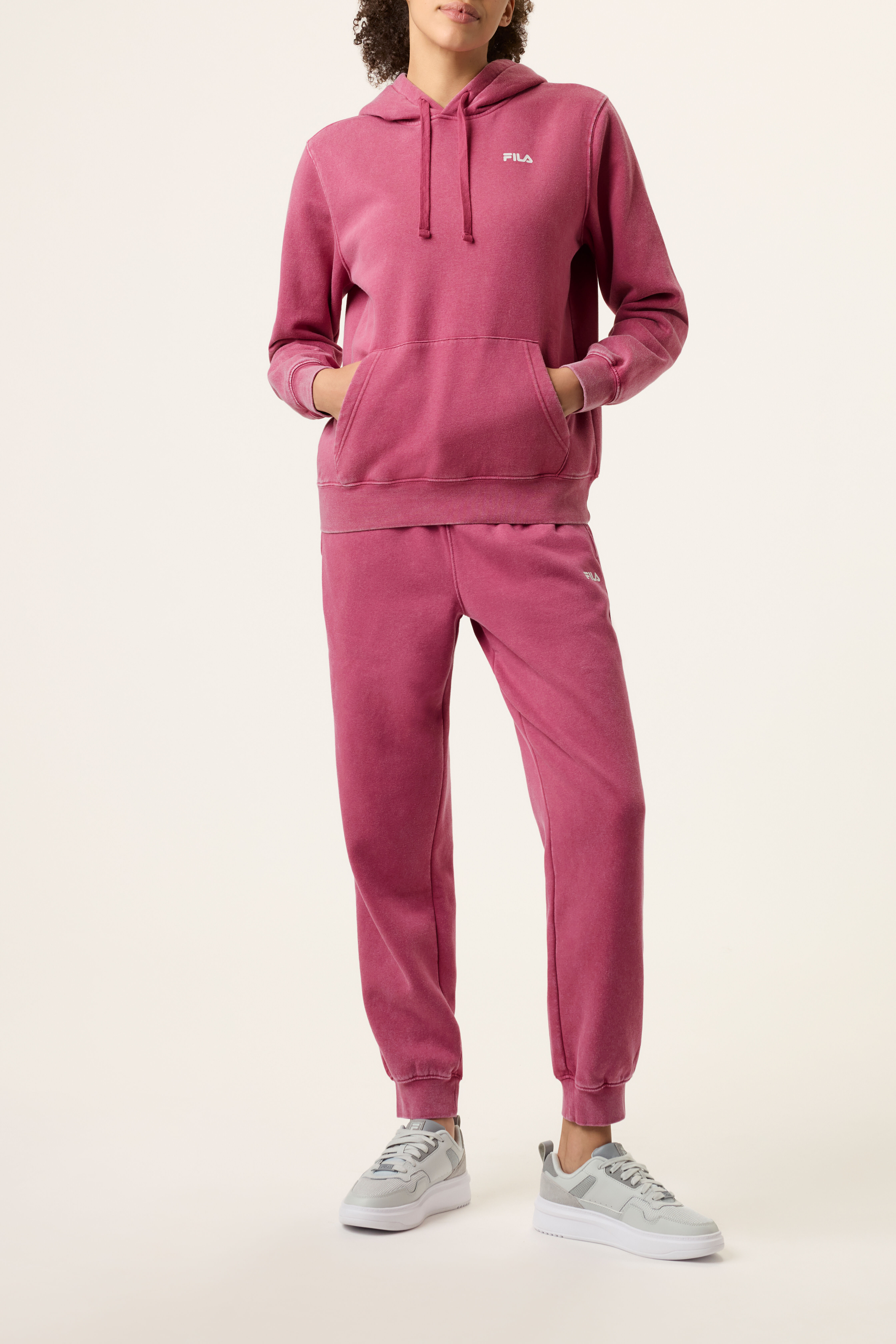 Fila Women s Sportstyle Linear Logo Hoodie 662 MLGA Gardenia Medium