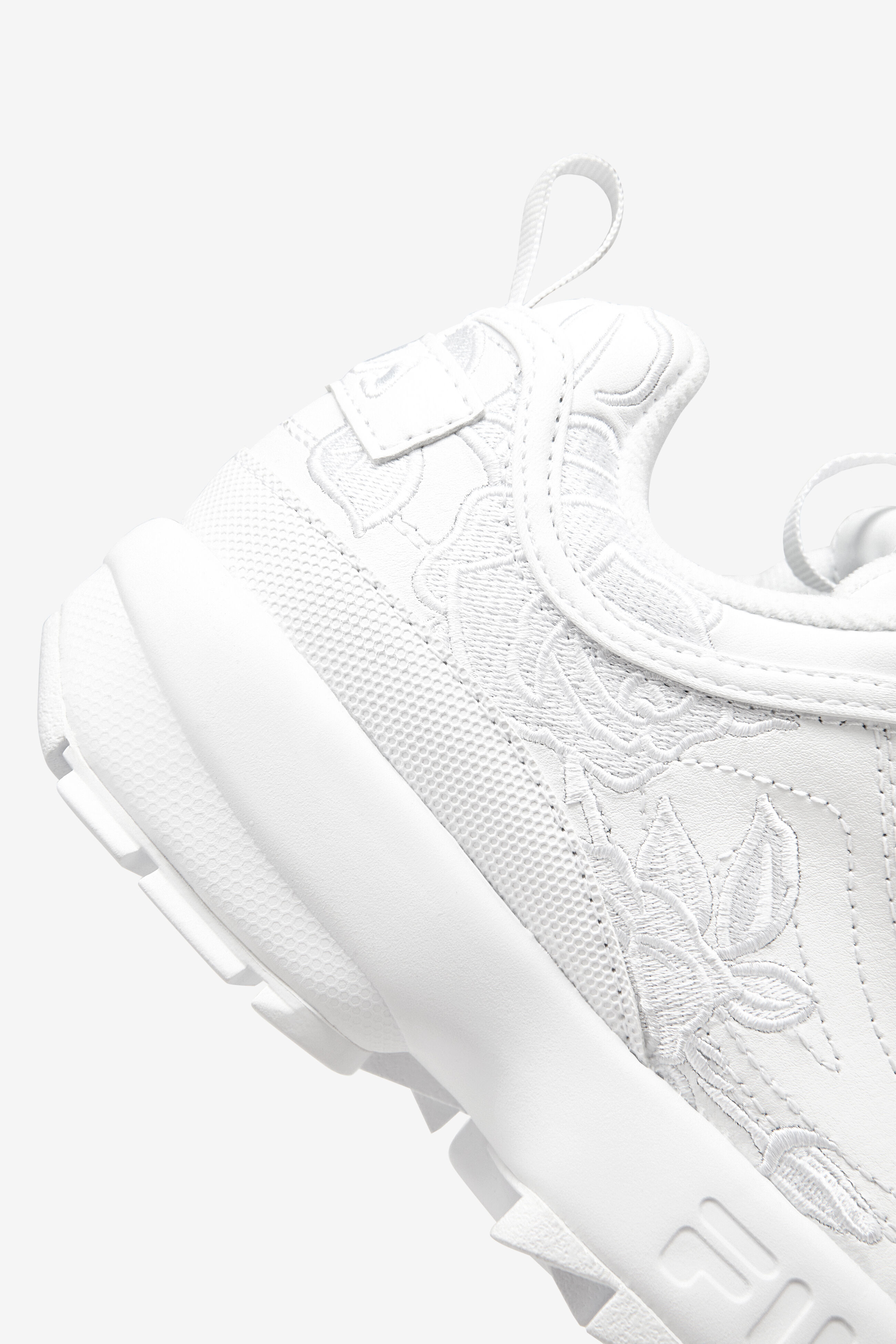 Women's Disruptor 2 White Embroidered Sneaker | Fila