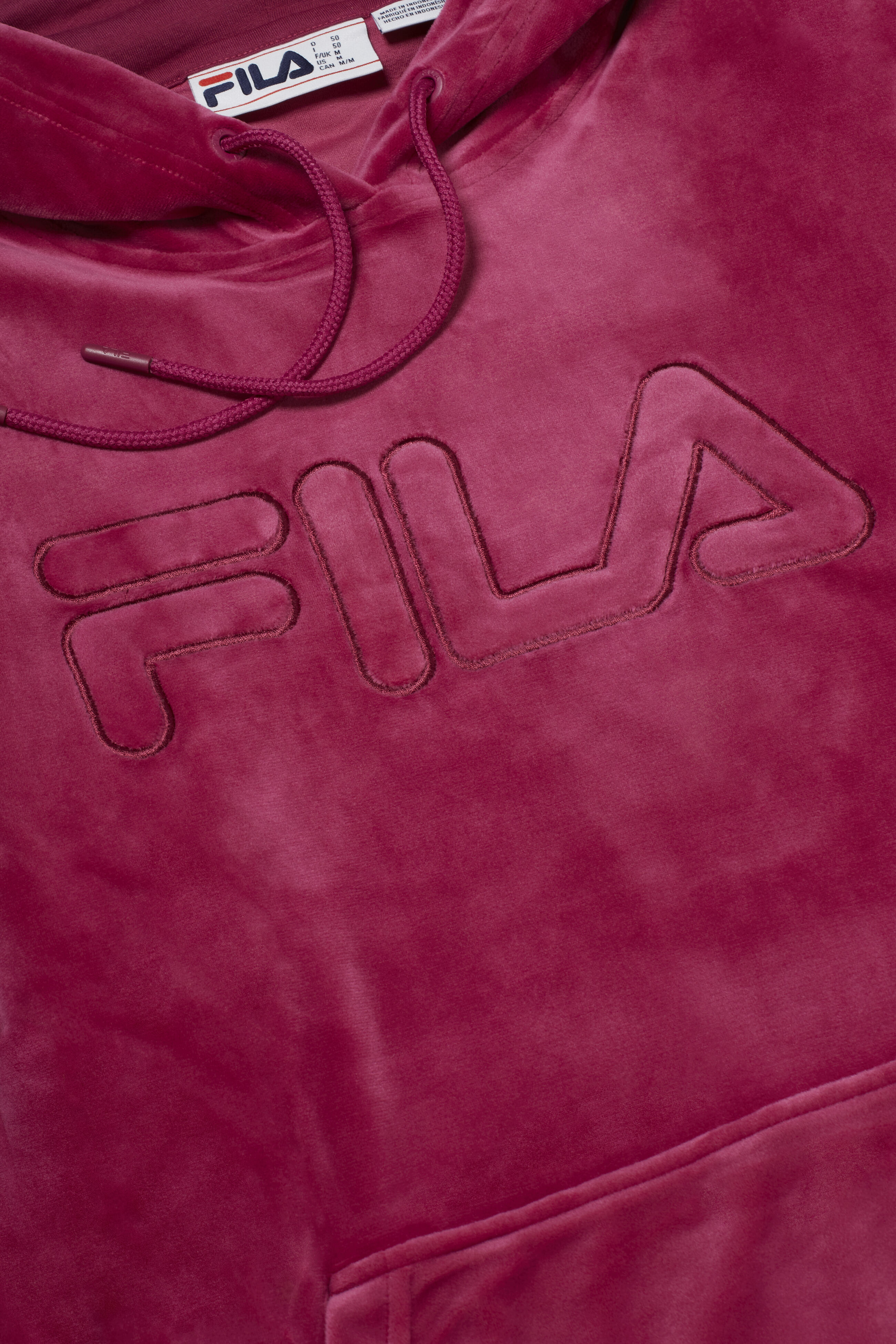 Fila asher velour hoodie shop