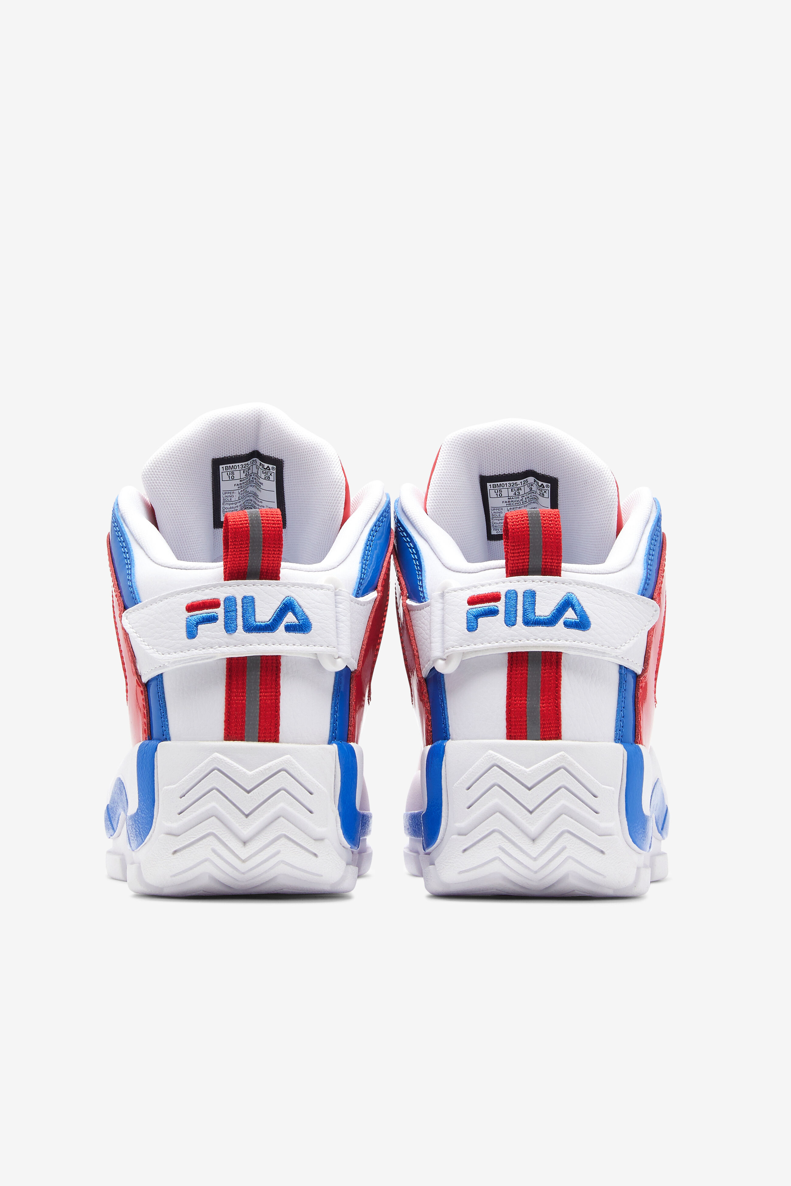 Fila red blue cheap and white