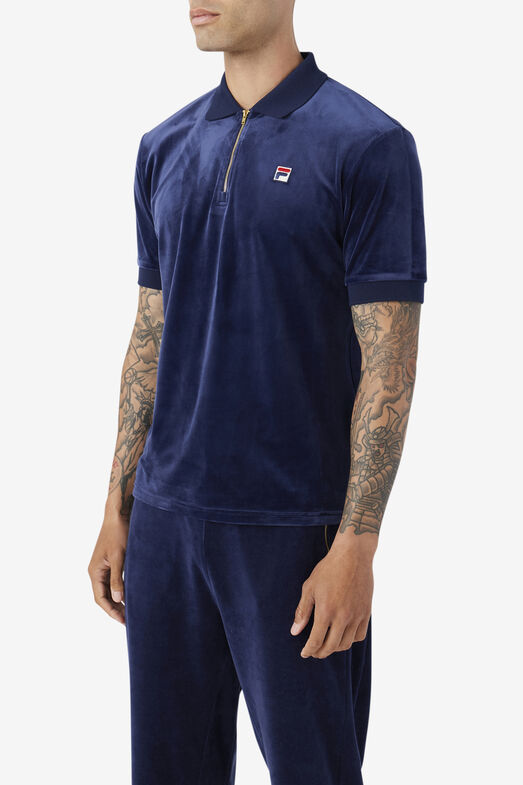 Devon Men's Short Sleeve Velour Polo |