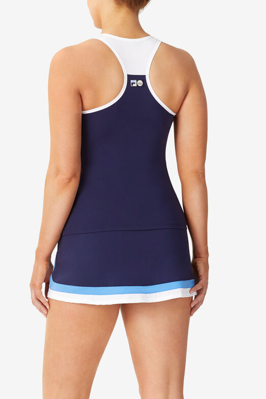 110 YEAR RACERBACK TANK/NAVY/WHT/MARN/Large