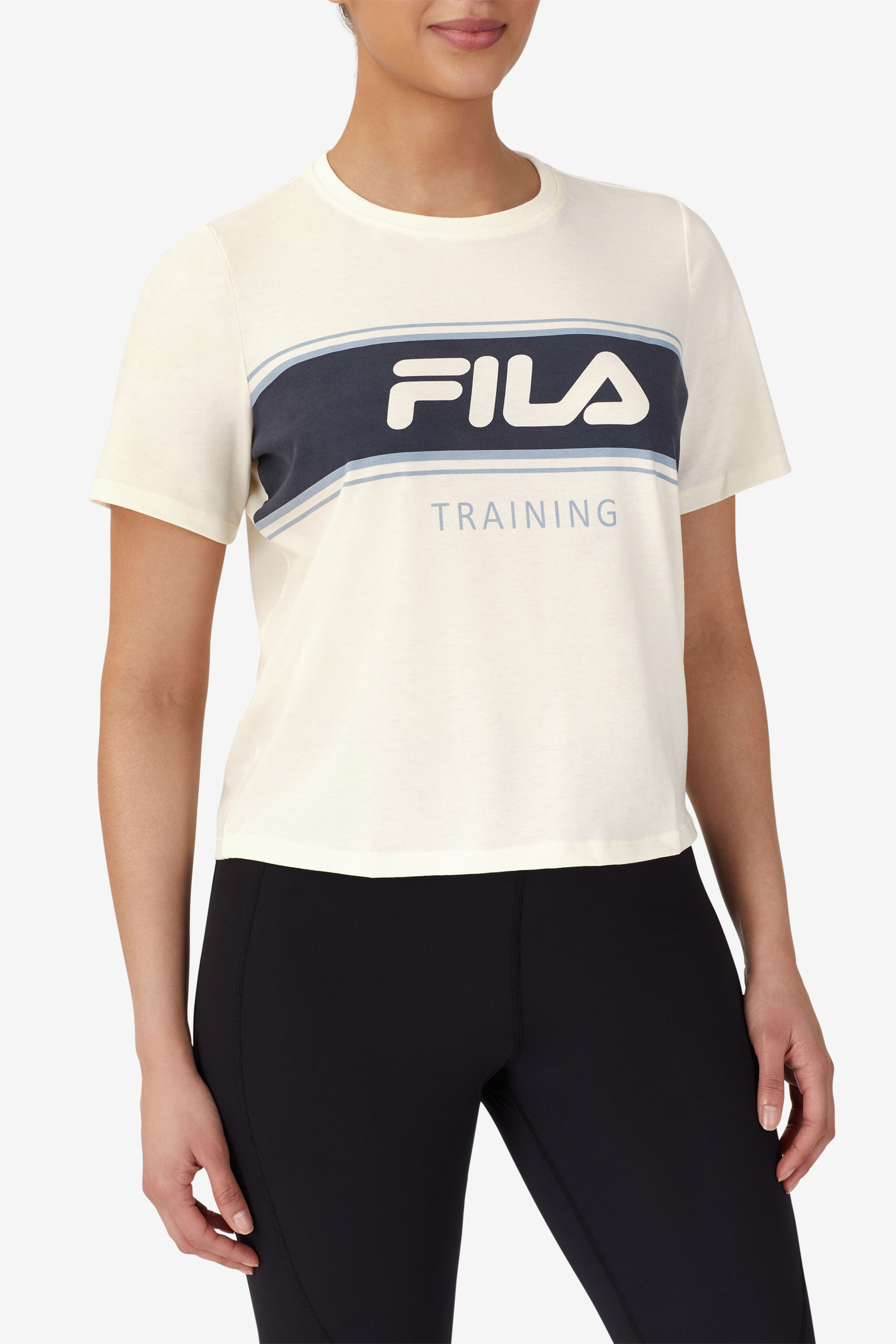 Women's fila logo sales t shirt