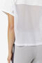 AMYTIS MESH PANEL CROP TEE/WHITE/Extra Small