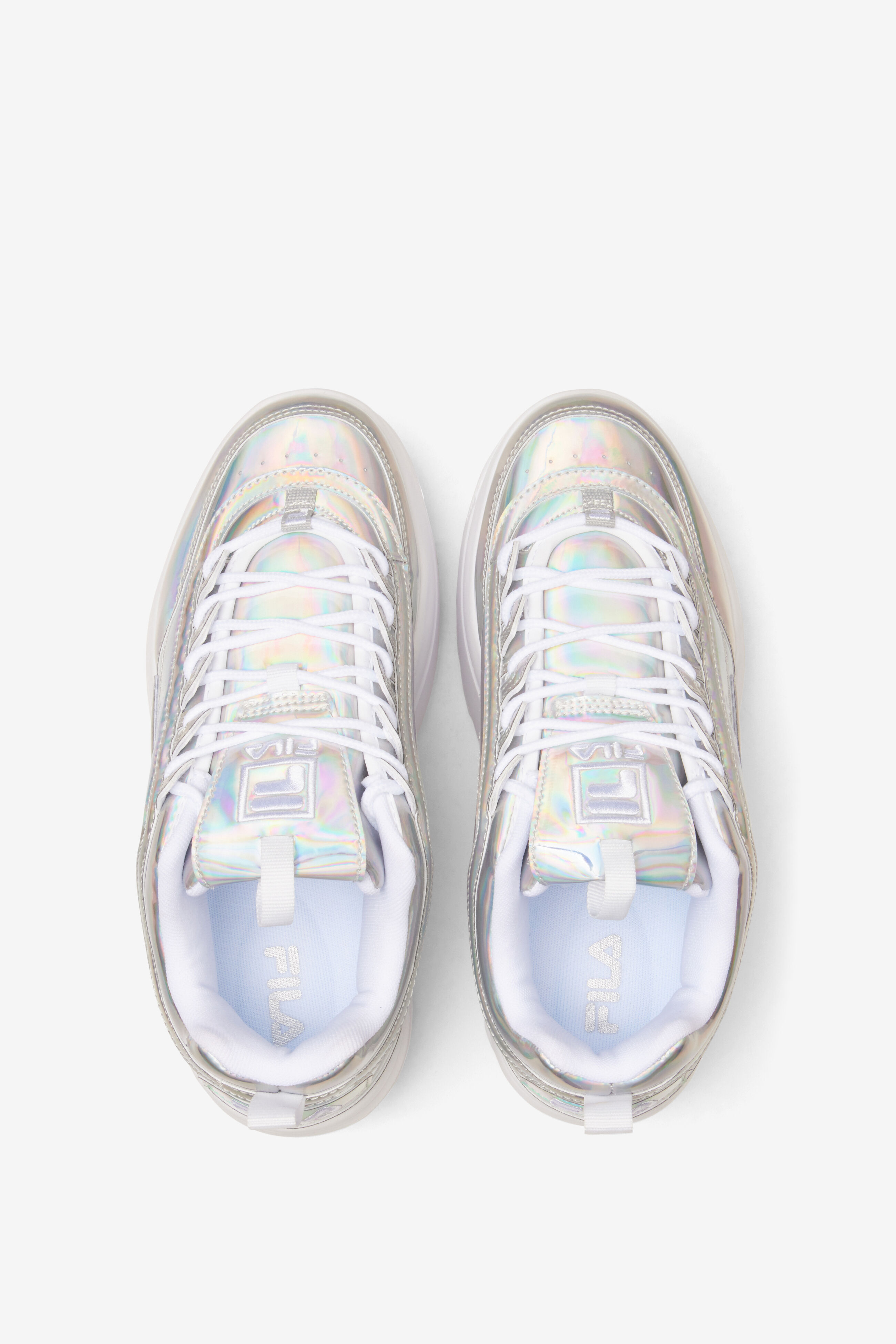 Fila white and silver clearance