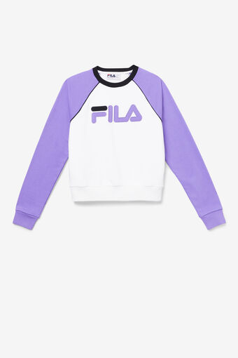 RICCARDA BLOCK SWEATSHIRT/WHT/PRHB/BLK/Large