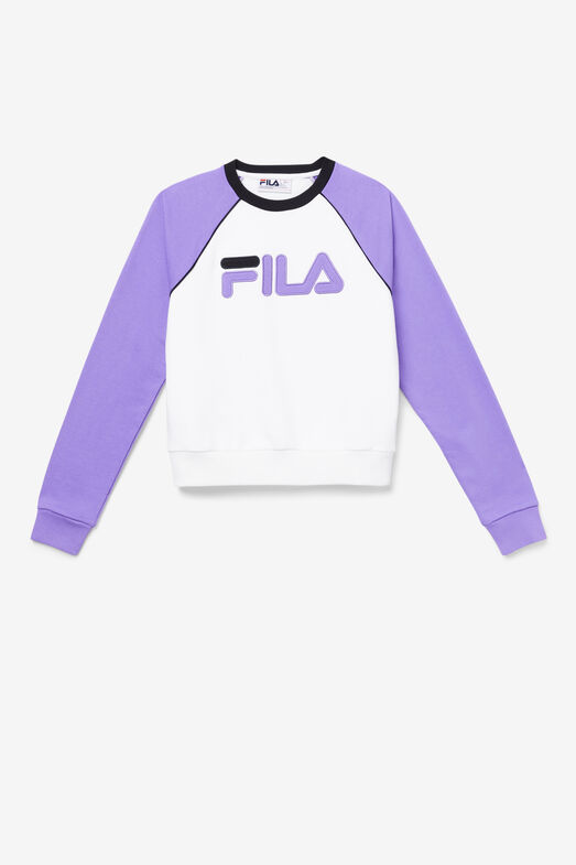 RICCARDA BLOCK SWEATSHIRT/WHT/PRHB/BLK/Large