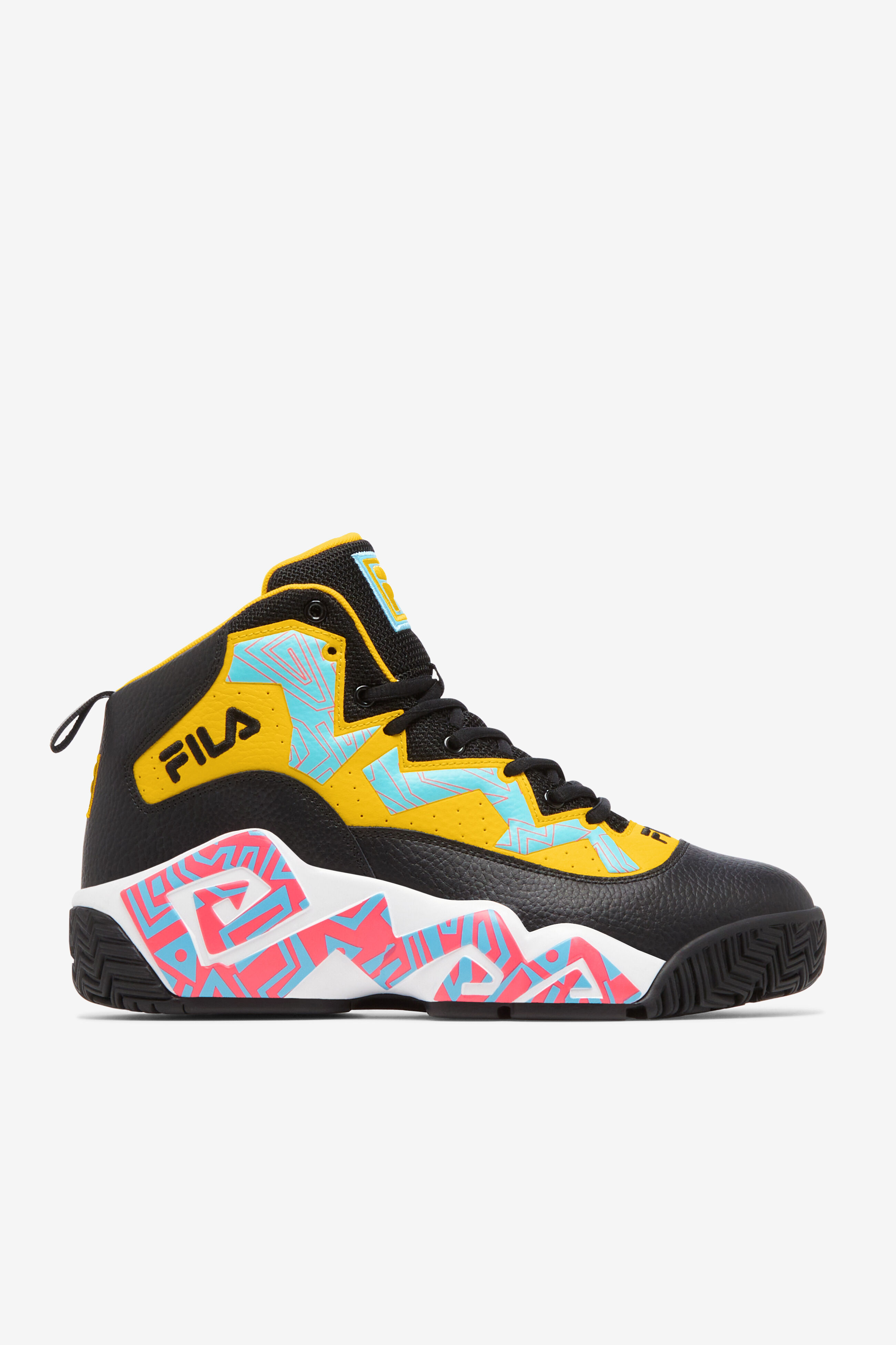 Mb Men s Black And Yellow Basketball Shoes Fila