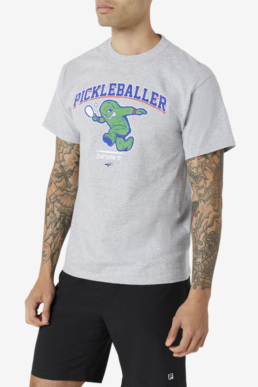 PICKLEBALLER TEE/GREYHTHR/Medium