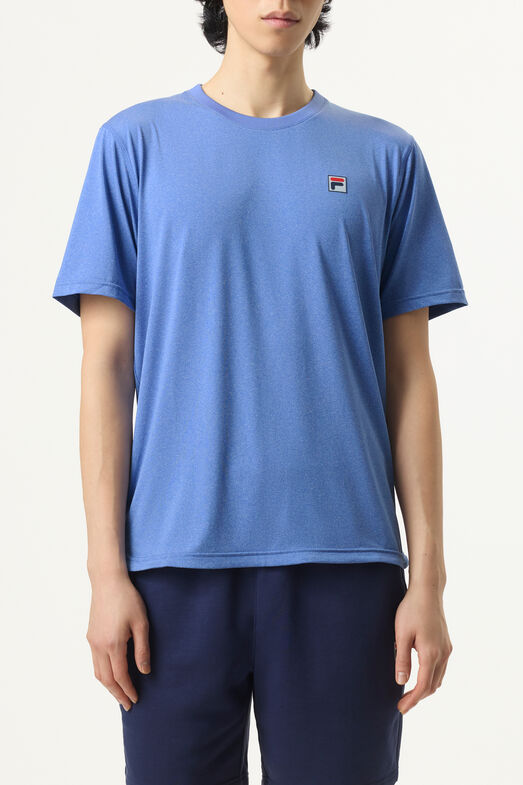 SCALLOP HEM HEATHER CREW