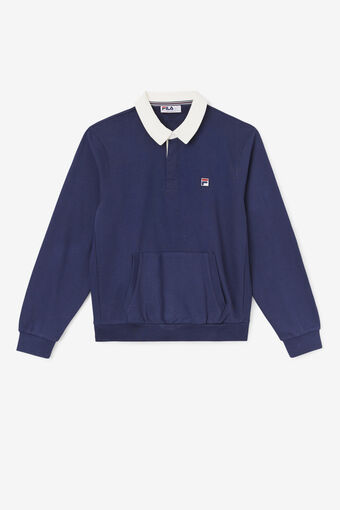 EDISON RUGBY SWEATER/PEAC/WWHT/Extra large
