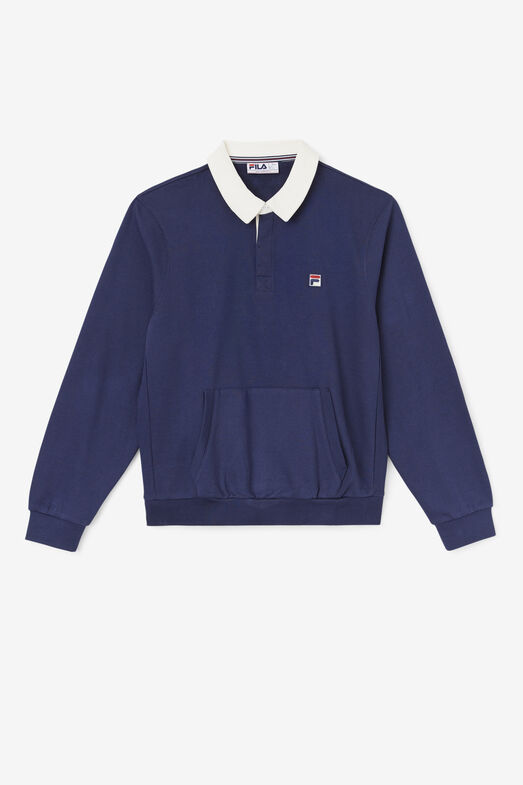 EDISON RUGBY SWEATER/PEAC/WWHT/Large