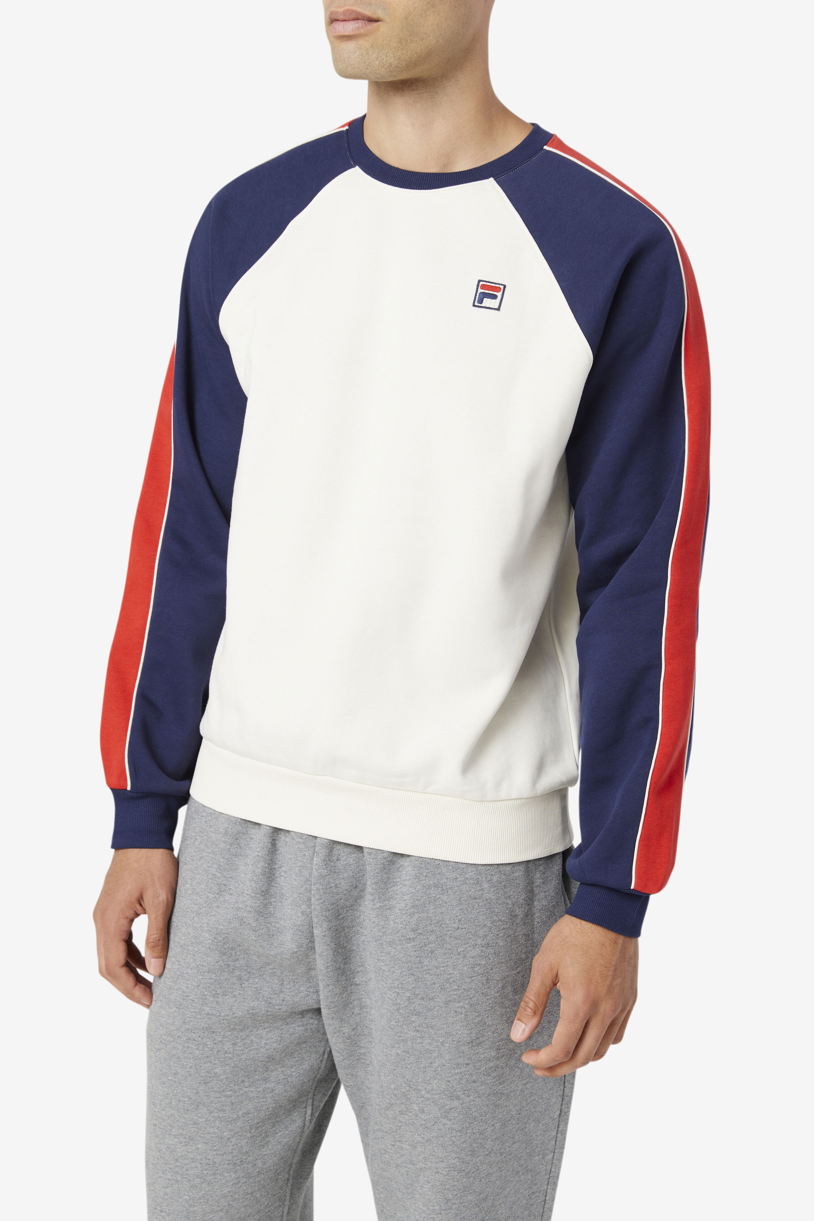 Fila piping logo new arrivals crew sweatshirt