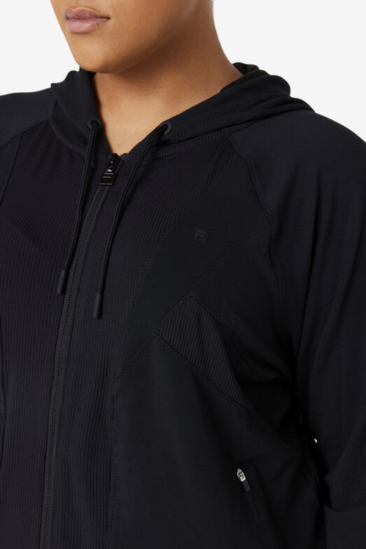 FI-LUX TEXTURE FULL ZIP HOODIE/BLACK/4XLarge