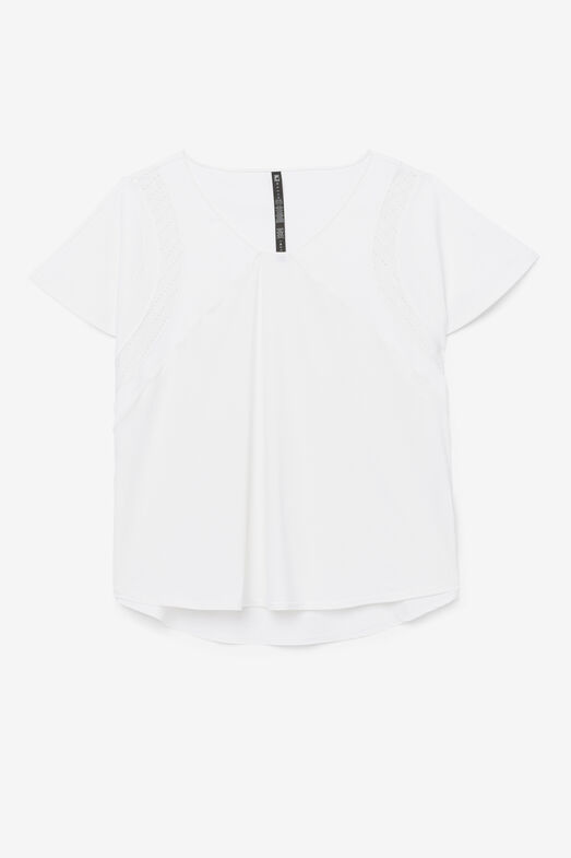 UPLIFT TEXTURE S/S TOP/WHTIE/2XLarge