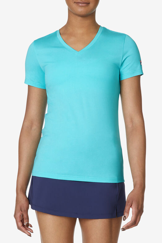 ESSEN SHORT SLEEVE V-NECK TOP