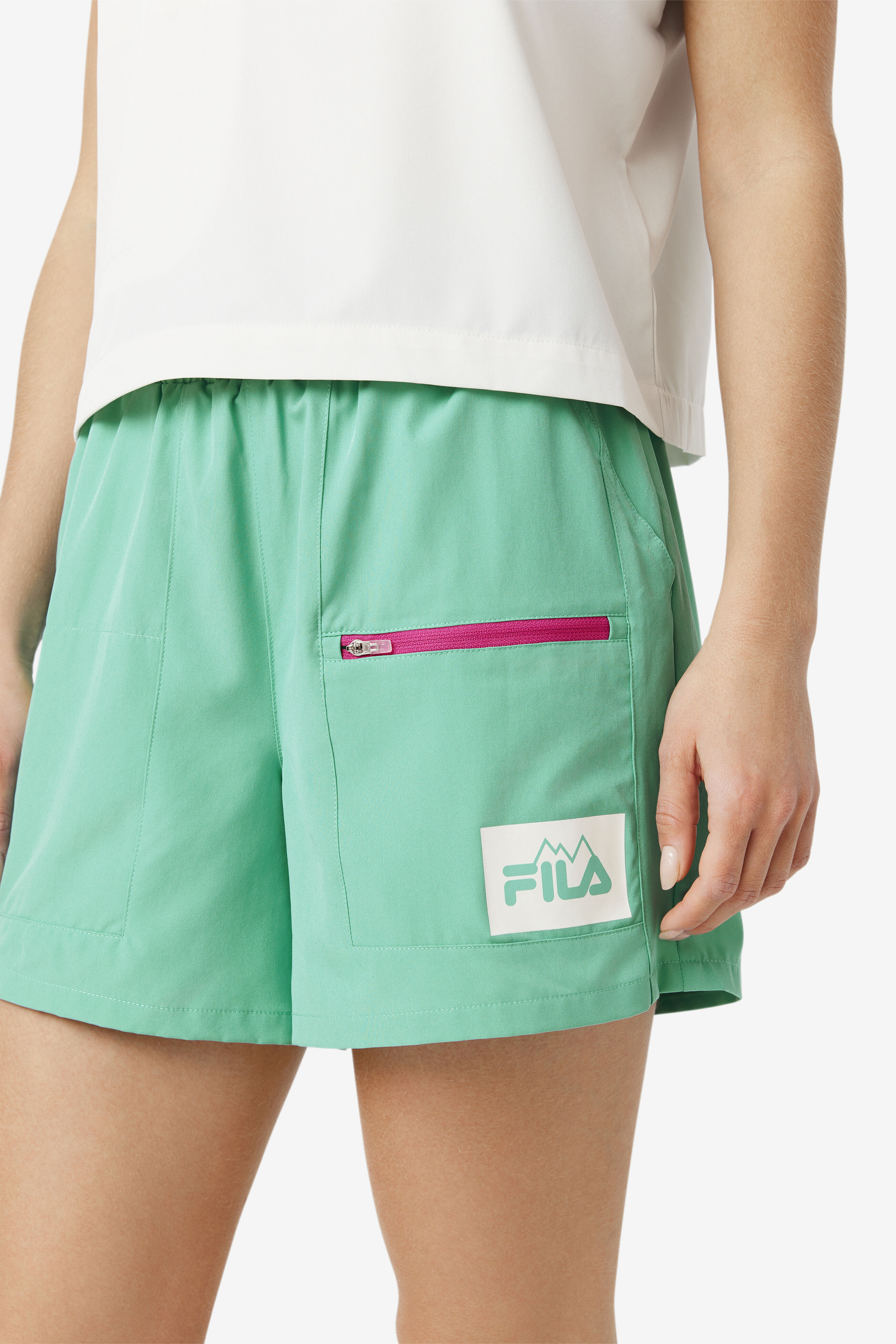 Fila shorts womens hot sale green