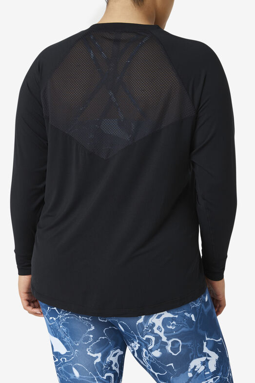 MESH BLOCKED LONG SLEEVE