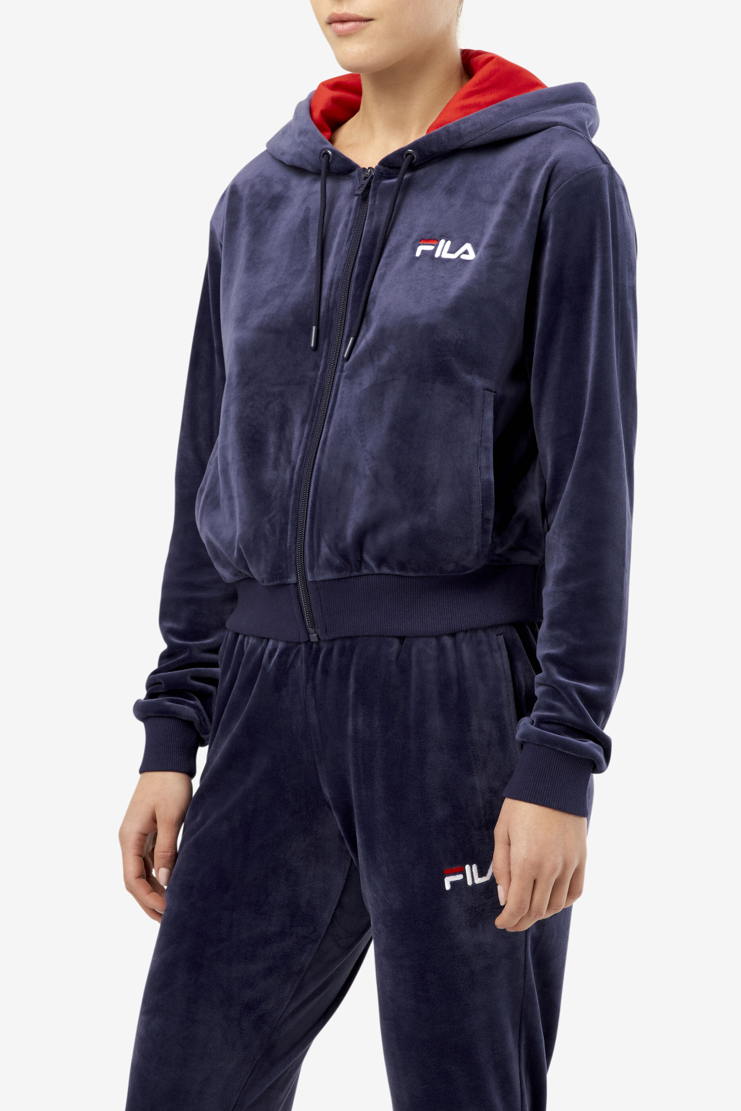 Fila velvet shop tracksuit womens