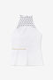 HIGH NECK RACERBACK TANK/WHT/BLK/RATTN/Large