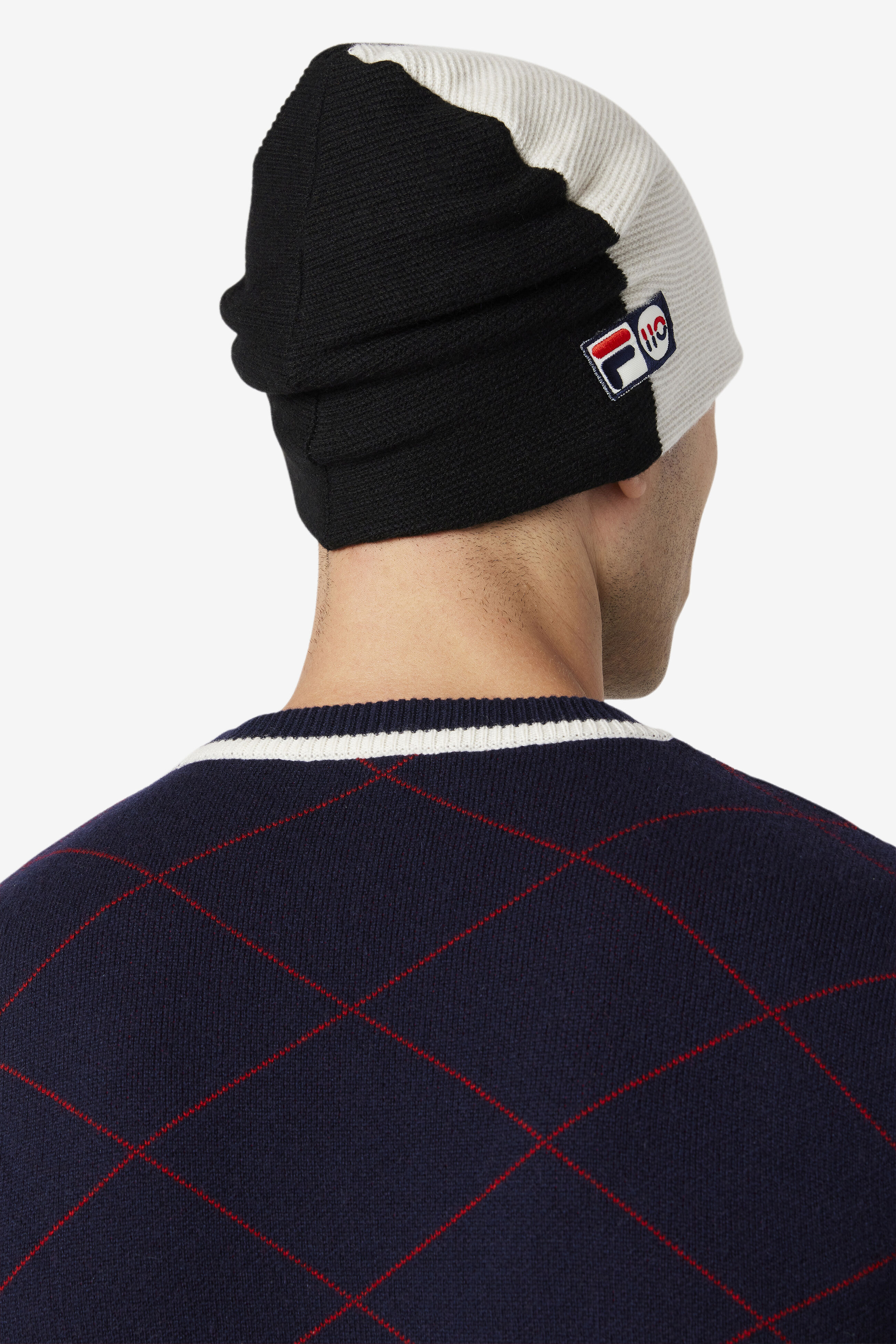 Black top fila beanie