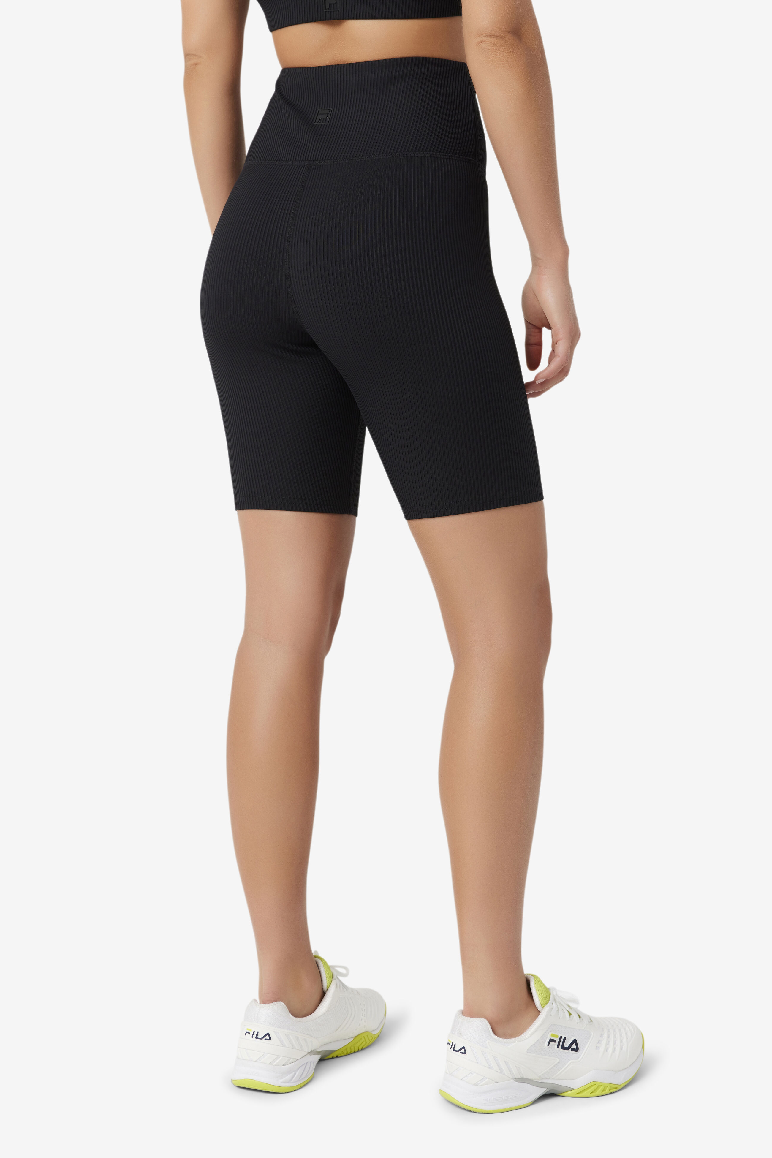 Cam High Rise Ribbed Biker Shorts Ribbed Essentials Fila
