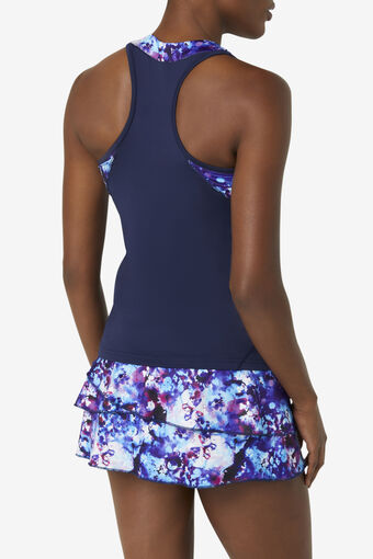 PICKLEBALL HALTER TANK/NAVY/NVYP/Small