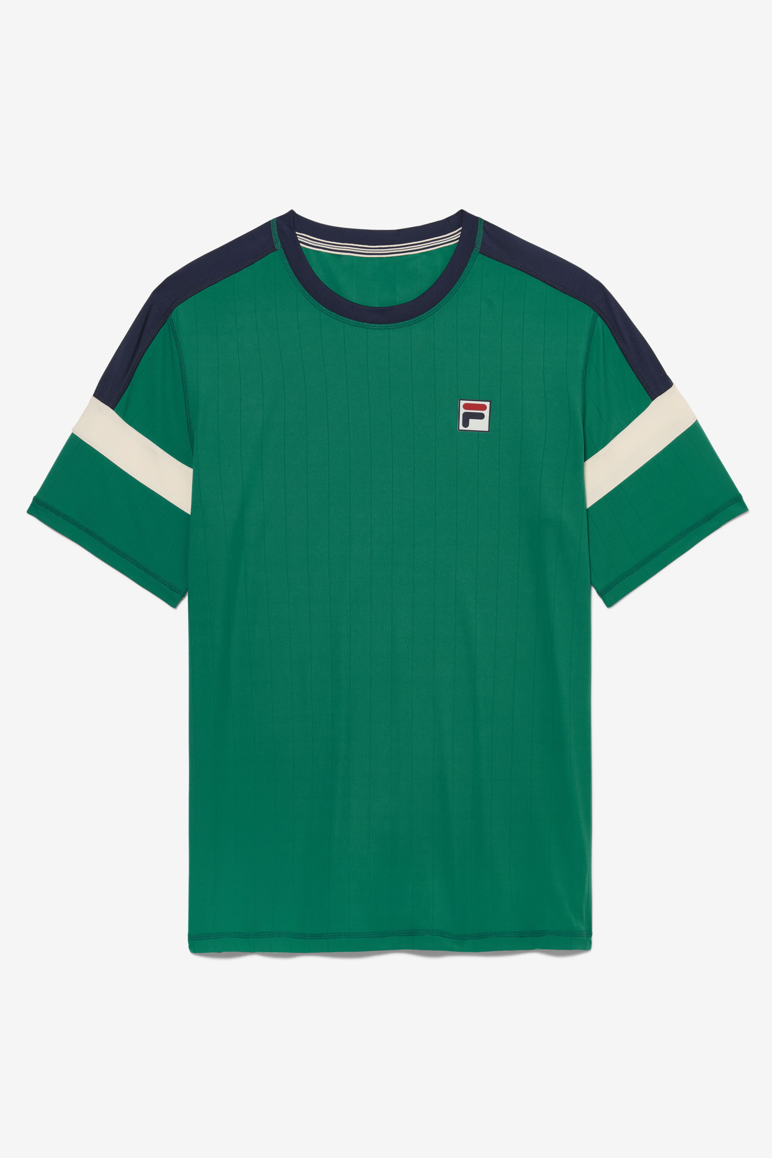 Heritage Pin Striped Crew Neck T shirt Fila