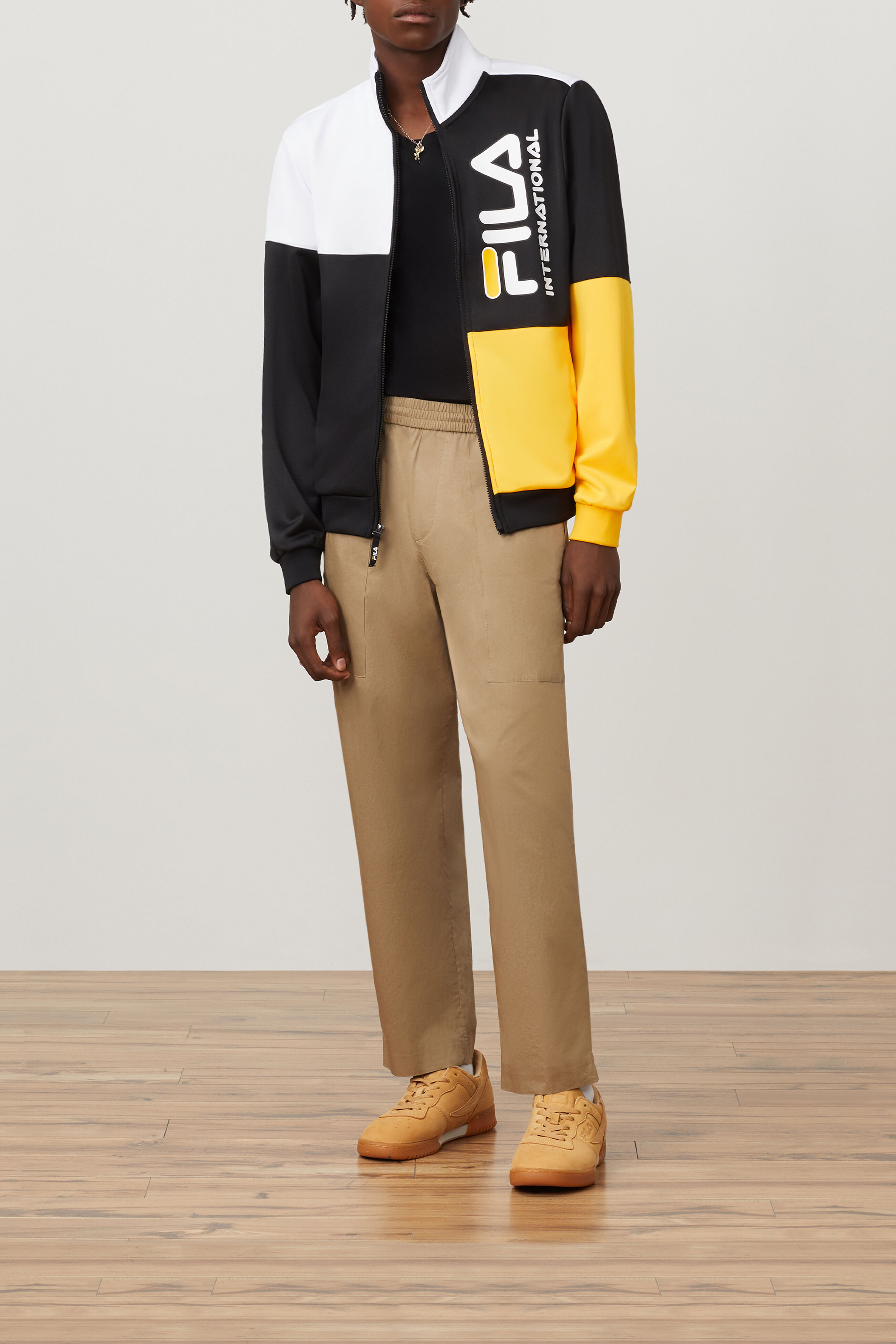Fila sweatsuit mens yellow sale