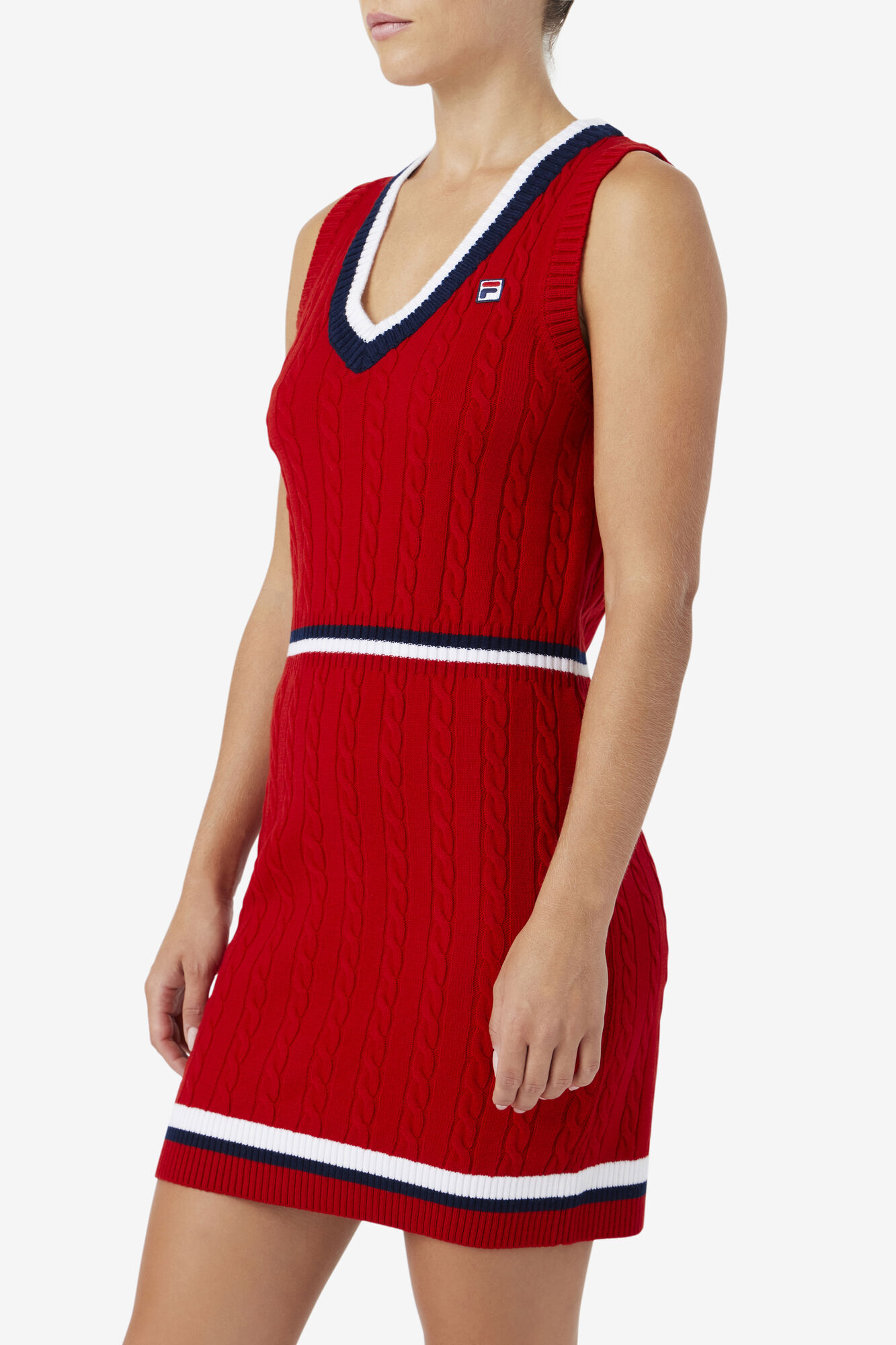 Darian Cable Knit Sweater Knit Dress Fila