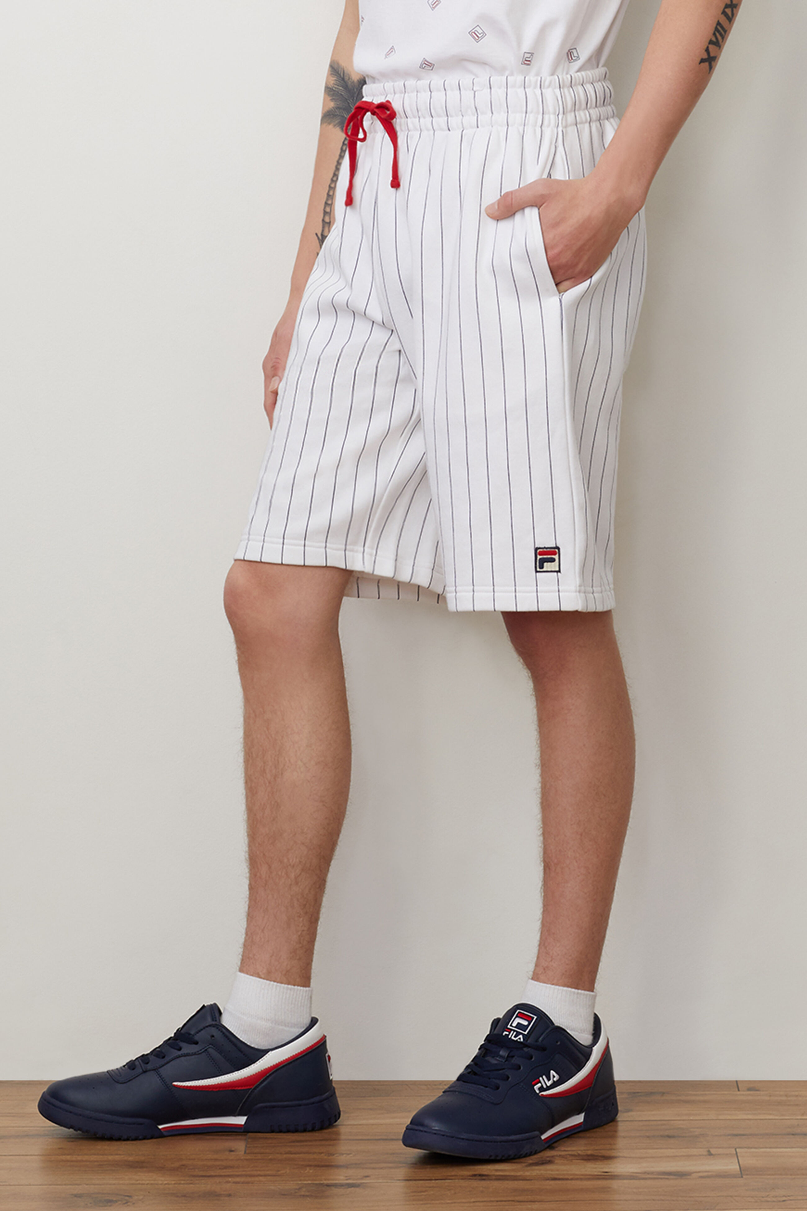 Fila pinstripe shorts hot sale