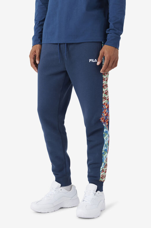 Los voorzetsel insect Pawa Men's Navy Blue Fleece Joggers | Fila