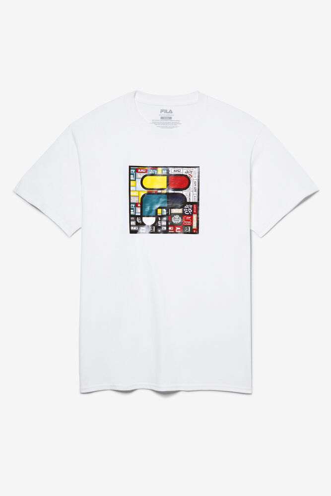 PATCHWORK TEE/WHITE/Large