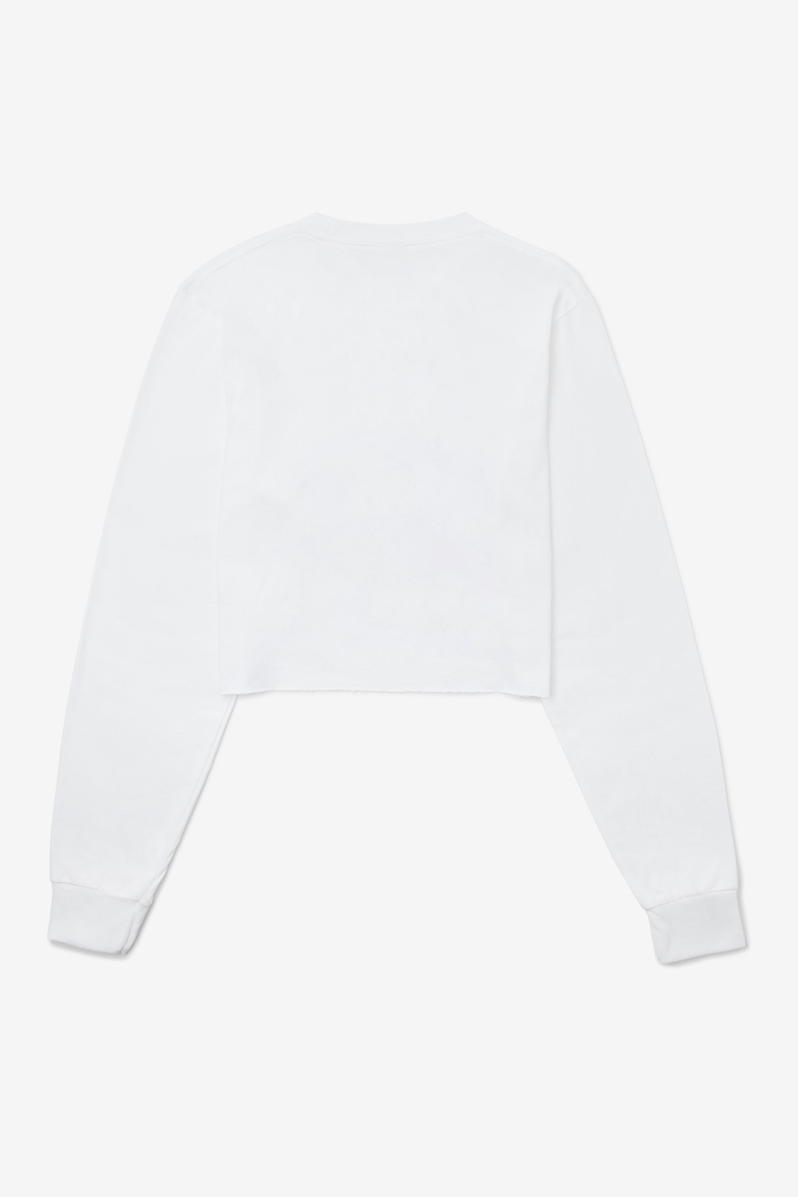 Fila holly cropped ecru fleece shirt cheap