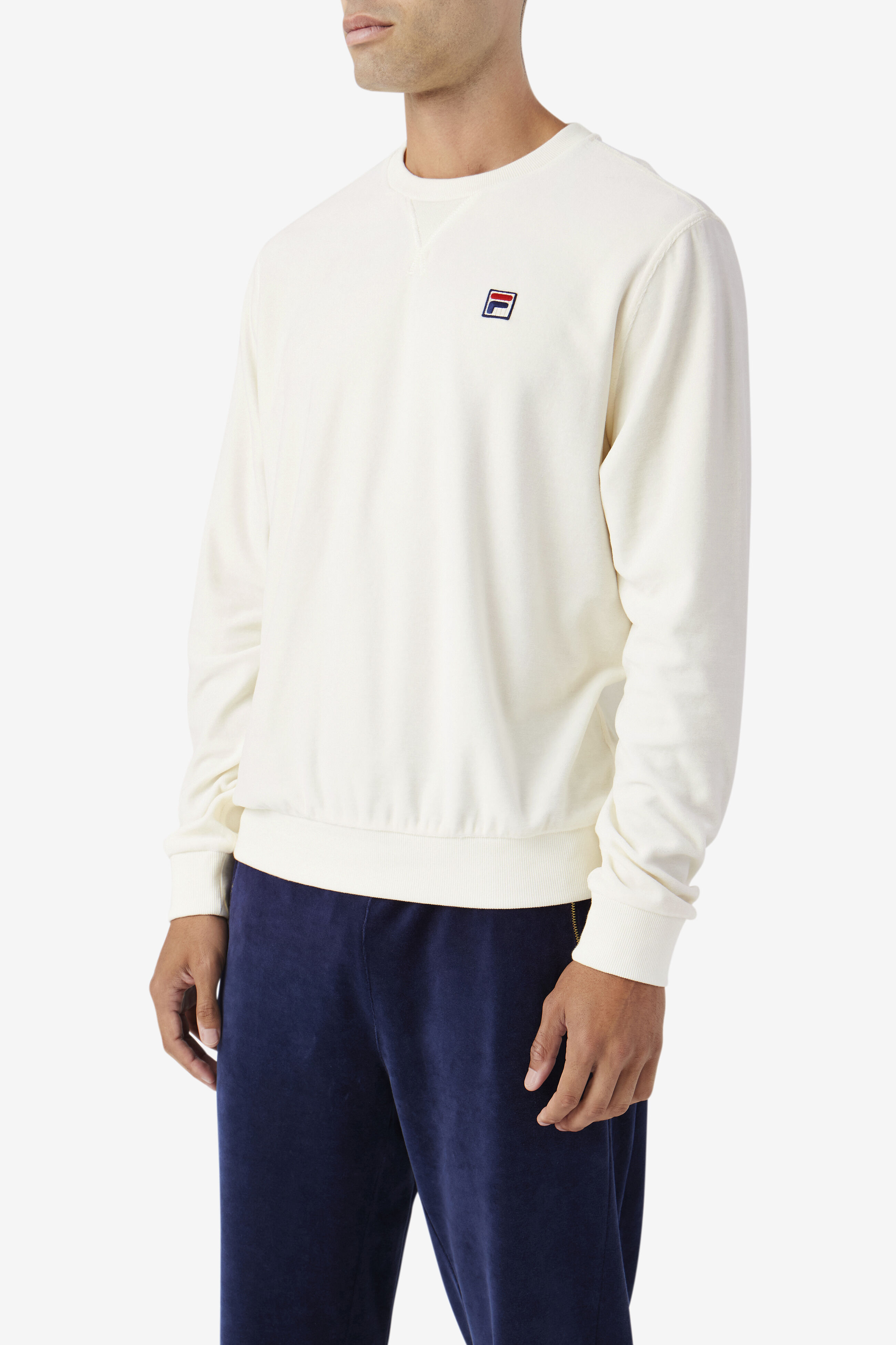 Fila tape velour overhead hoodie clearance