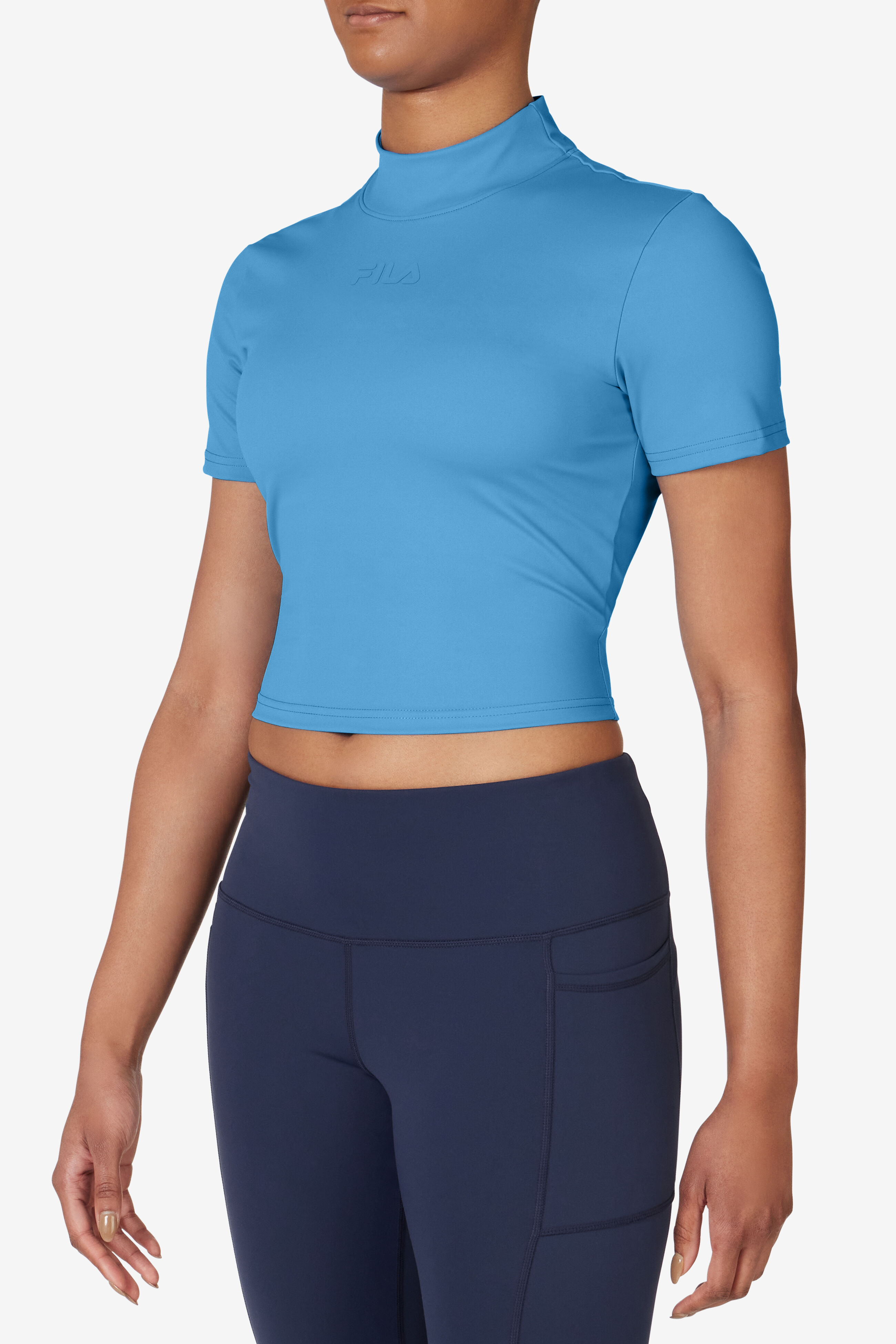 Women s Short Sleeve Mock Neck Top Fila